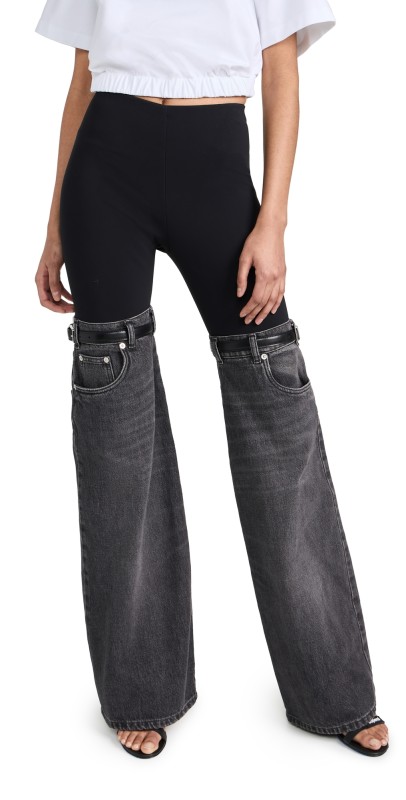 Coperni Hybrid Denim Trousers Black/Washed Black