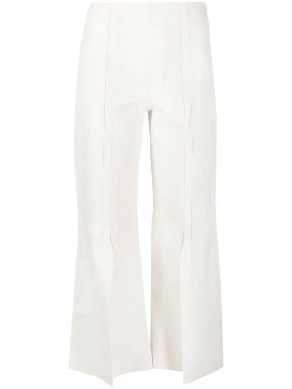 flared high-waist trousers