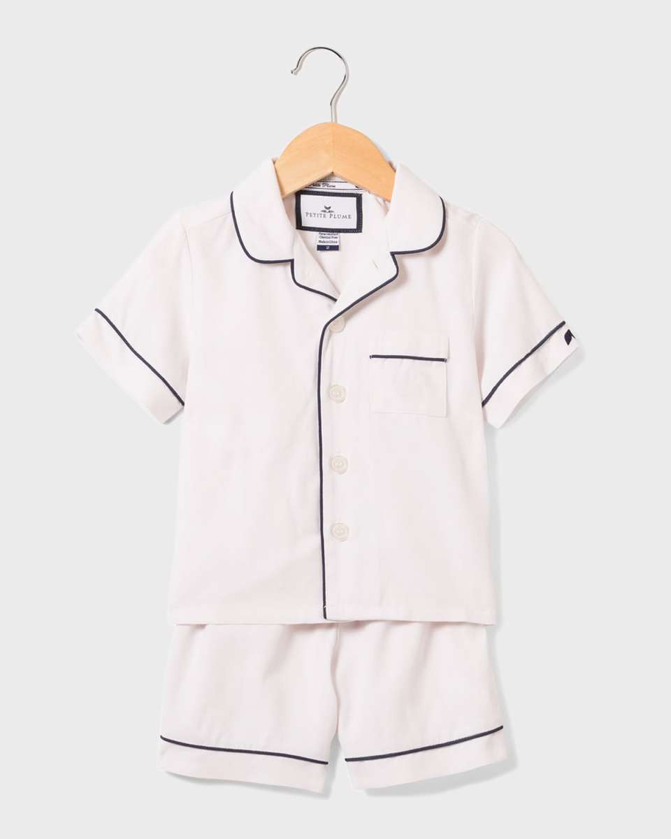 Kid's Classic Pajama Set w/ Contrast Piping, Size 6M-14
