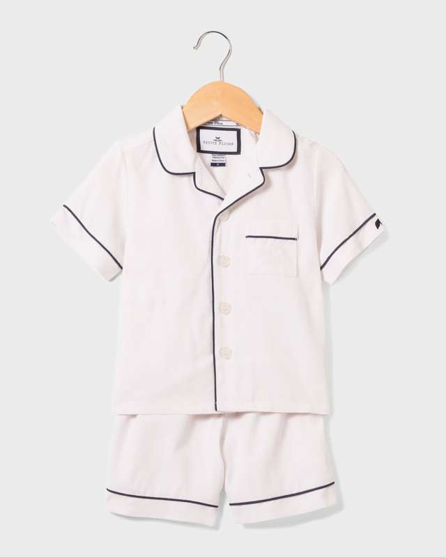 Kid's Classic Pajama Set w/ Contrast Piping, Size 6M-14