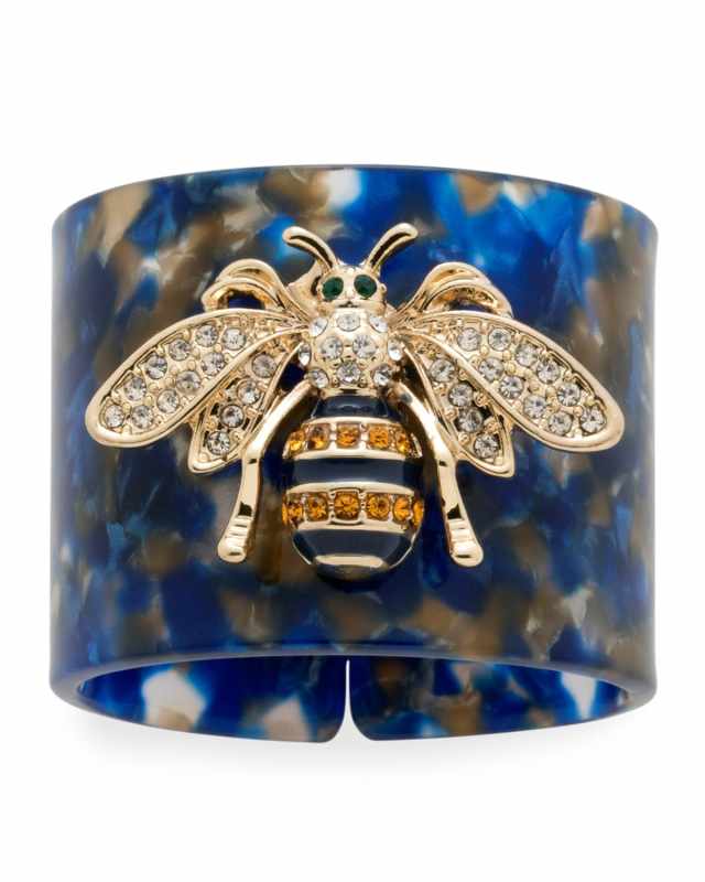 Stripey Bee Resin Napkin Rings, Set of 4