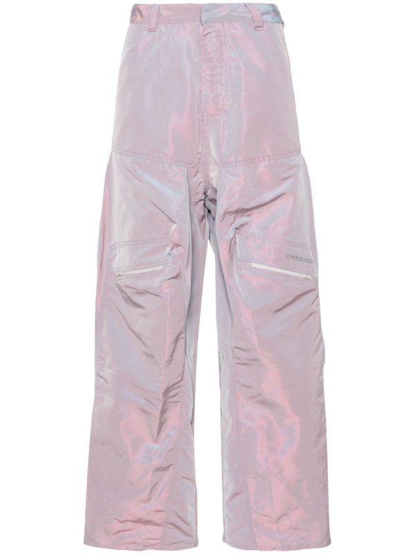 Pop-up straight-leg trousers