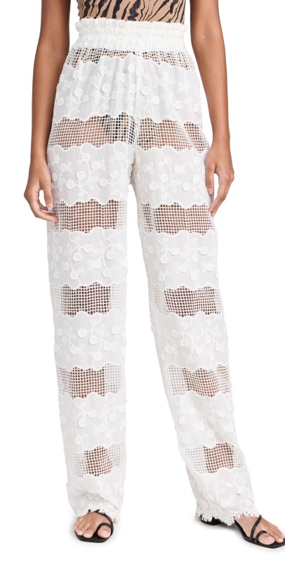 DIARRABLU Leer Nar Pants Bijour Blanc