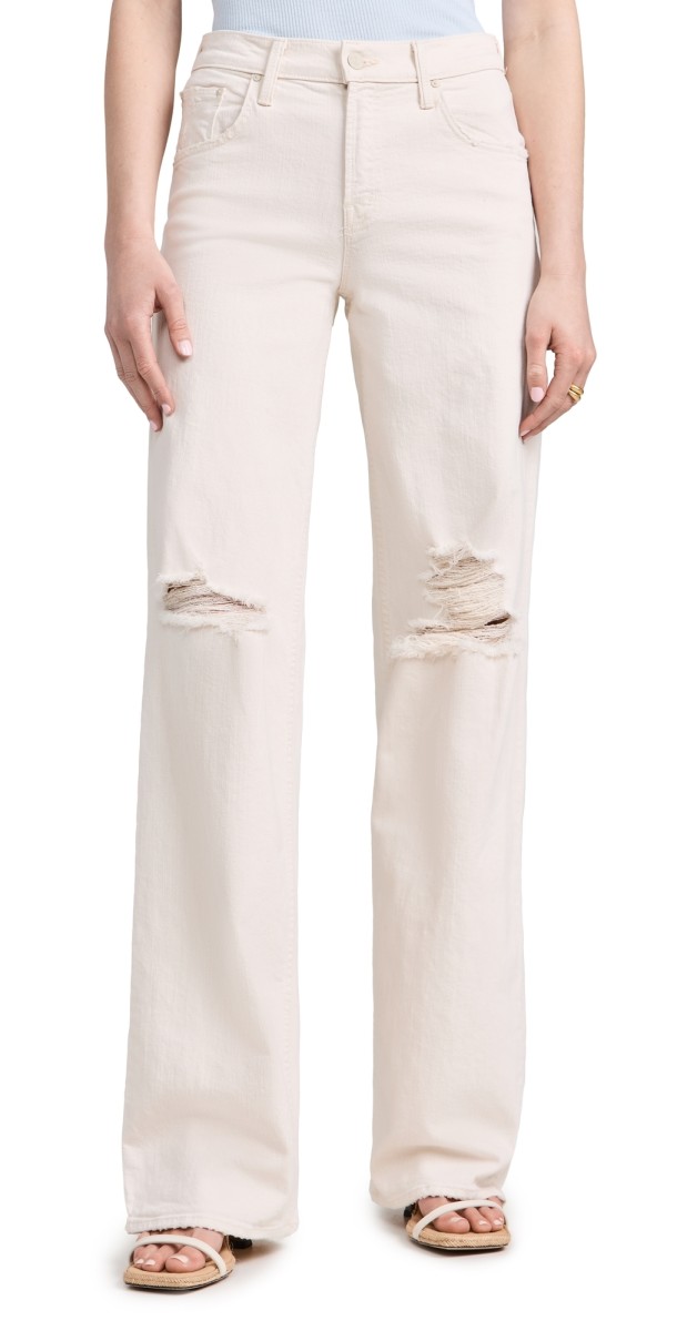 MOTHER The Down Low Spinner Heel Jeans Natural Acts