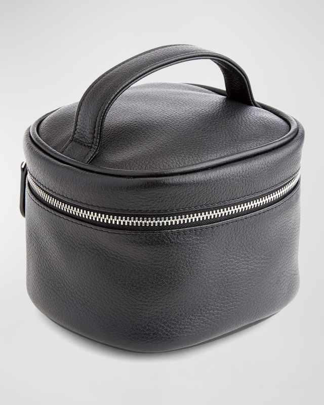 Personalized Leather Compact Cosmetic Bag