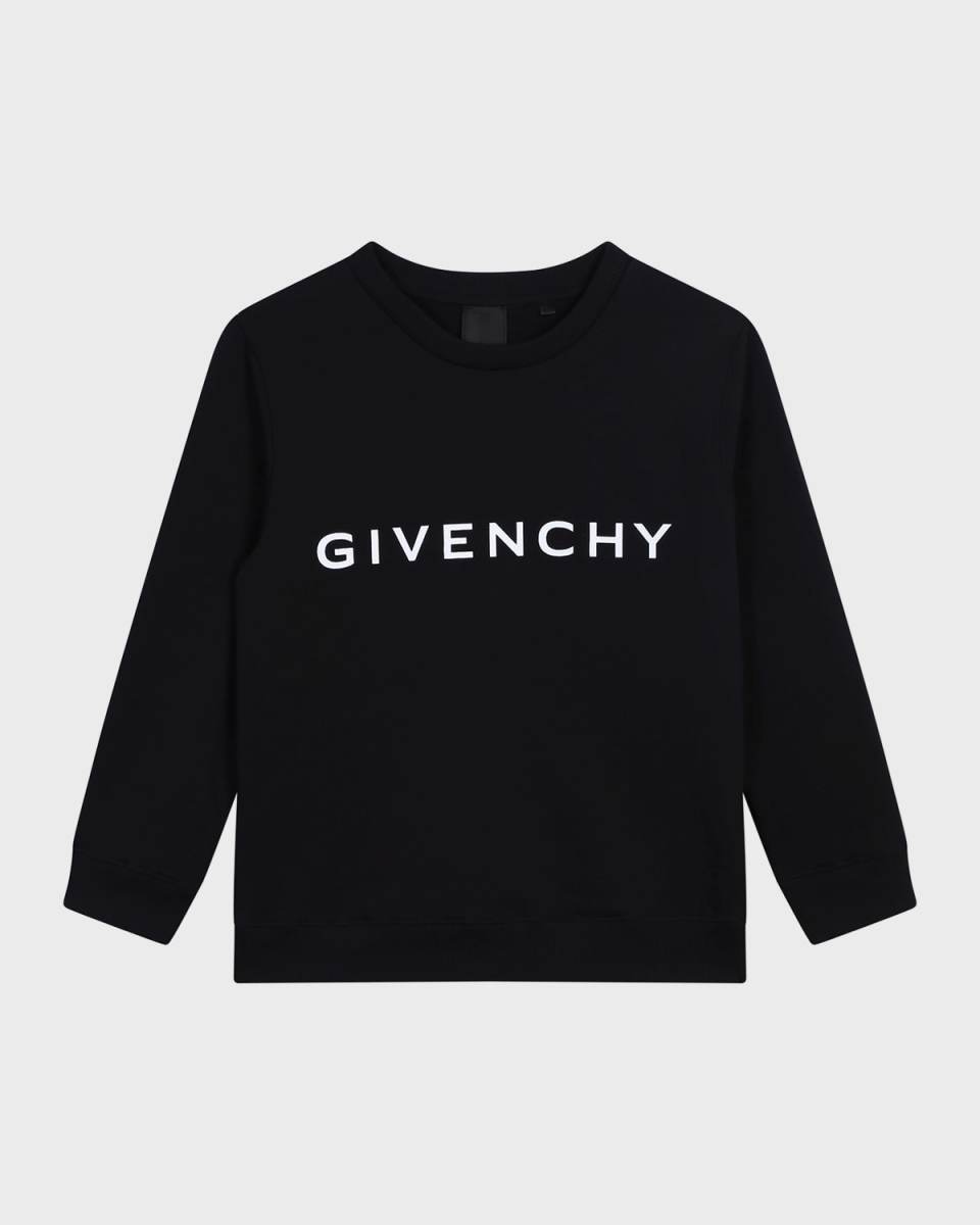 Boy's Contrast Logo-Print Sweatshirt, Size 8-14