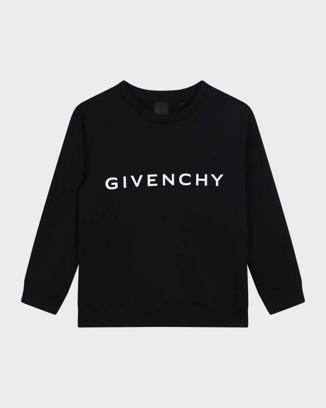 Boy's Contrast Logo-Print Sweatshirt, Size 8-14