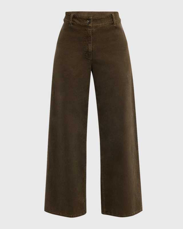 Megan Wide-Leg Corduroy Pants