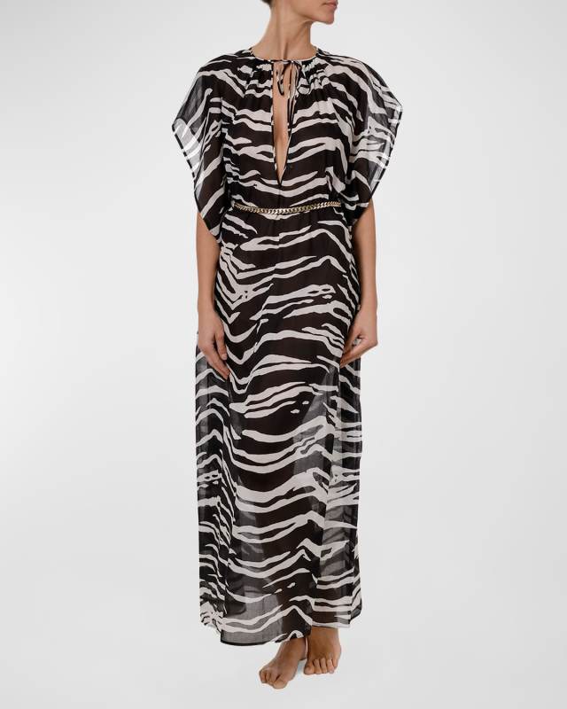 Animal-Print Maxi Dress