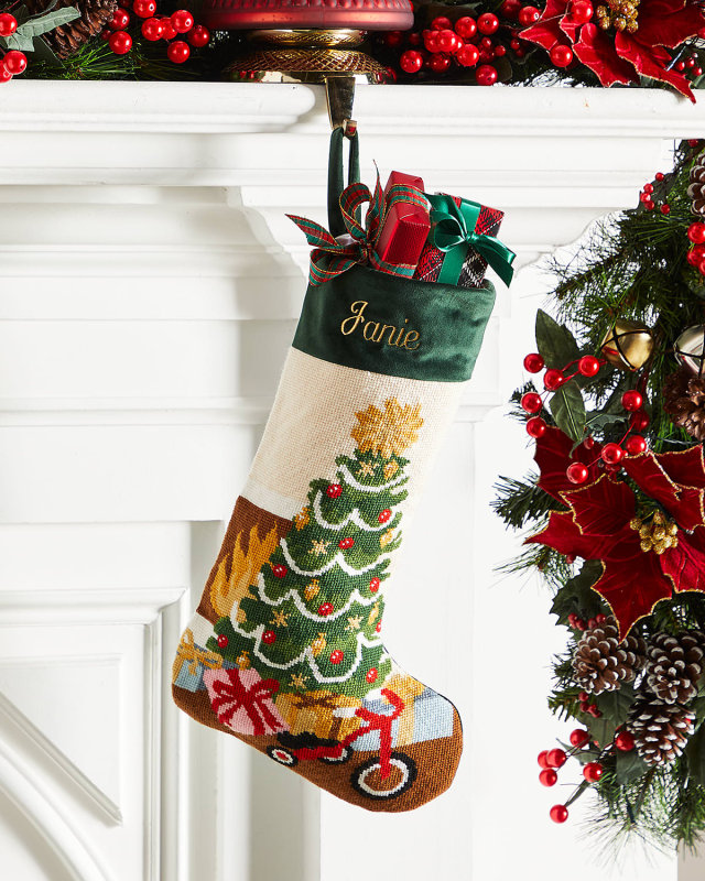 "Home For The Holidays" Christmas Stocking, Personalized
