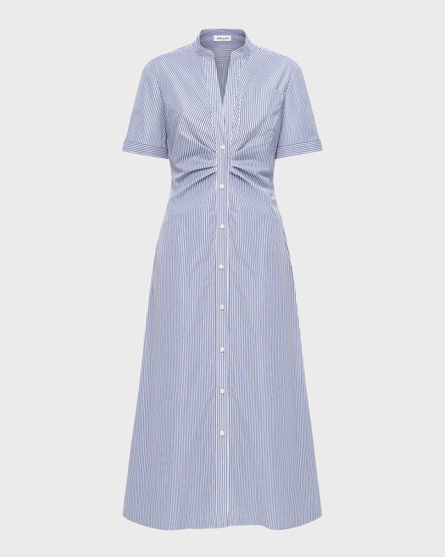 Noor Striped Cotton Midi Shirtdress