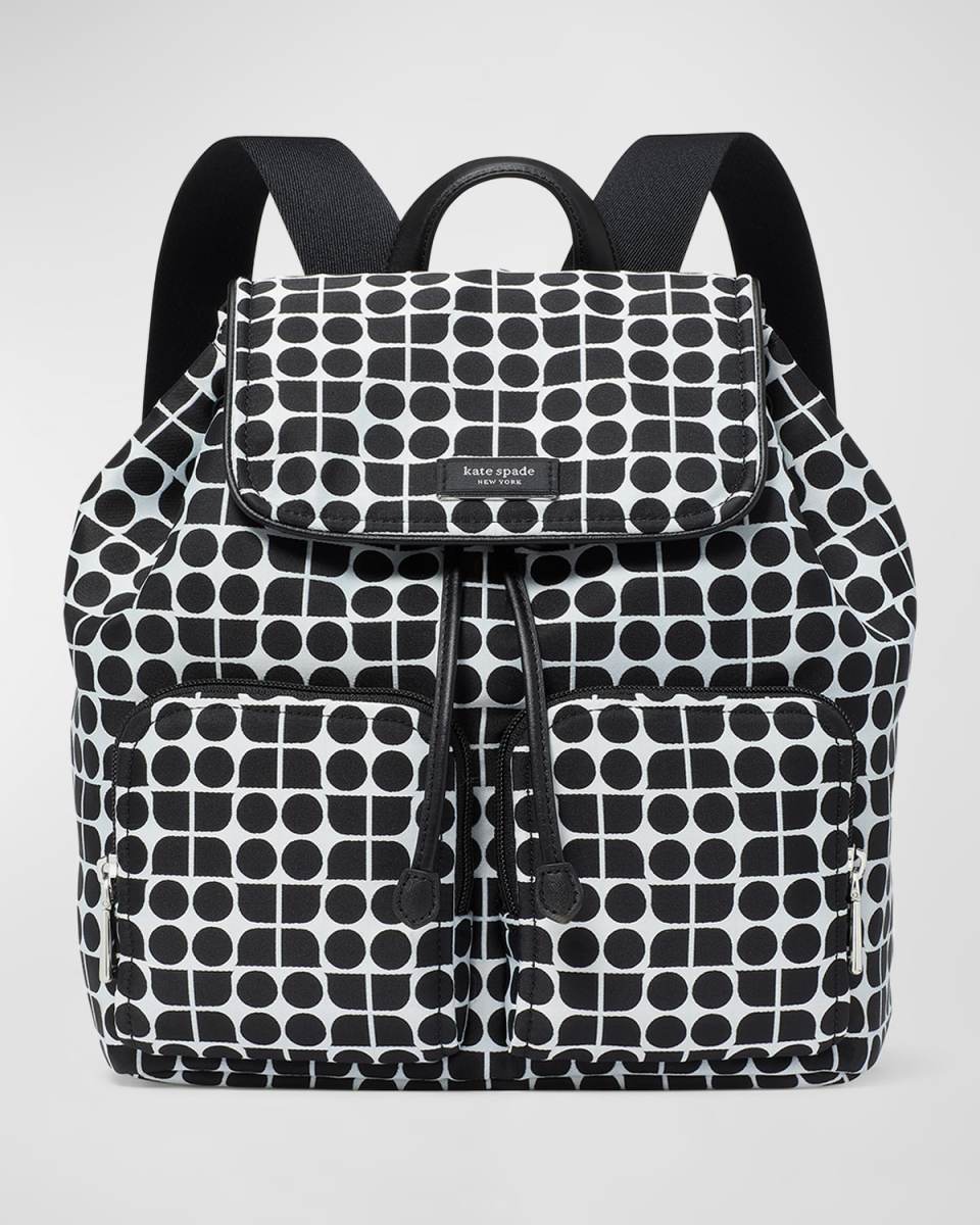 noel jacquard fabric backpack
