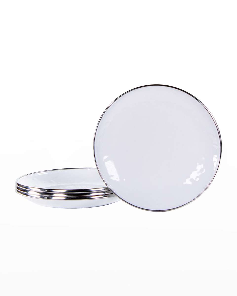 Solid White Bread & Butter Plates, Set of 4