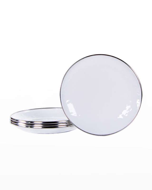 Solid White Bread & Butter Plates, Set of 4