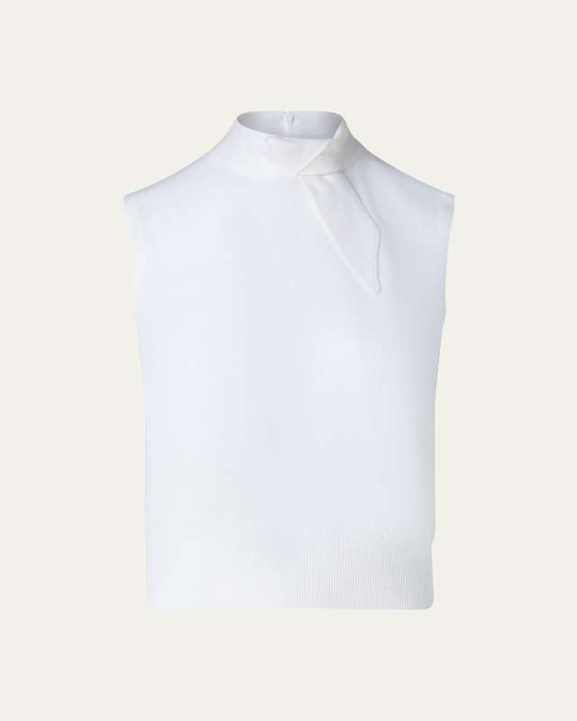 Cashmere Knit Pullover with Knot Detail