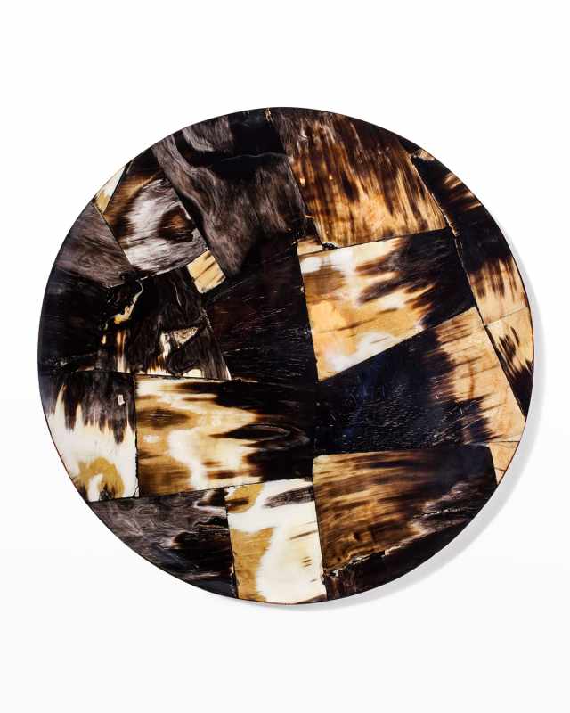 Horn Veneer Round Centerpiece