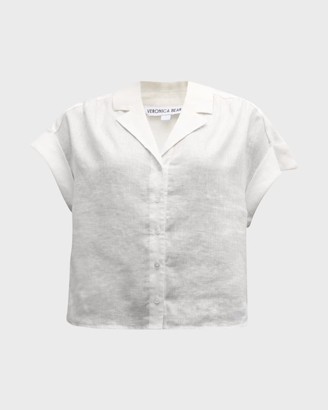 Kasa Short-Sleeve Linen Top