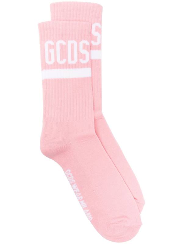 intarsia-logo crew socks