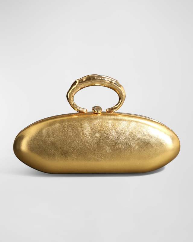 Molten Gold Bullet Minaudiere - Gold