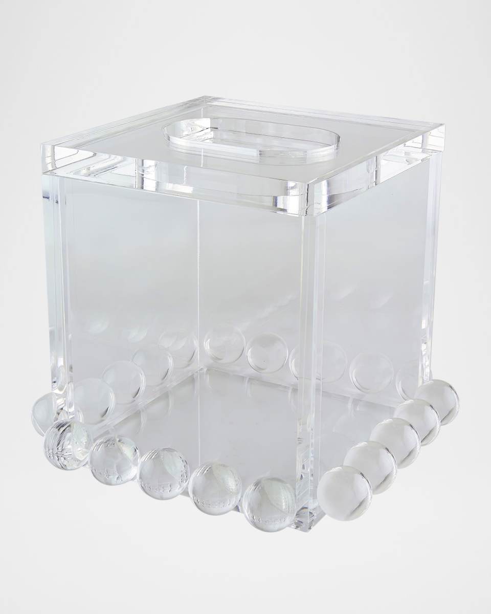 Clear Lucite Tissue Box Bubble Design