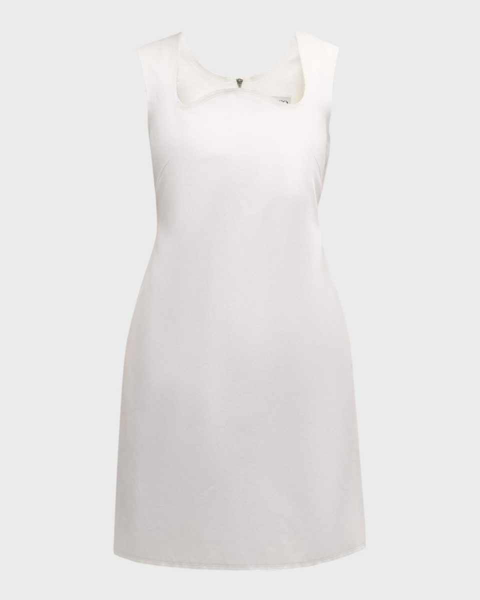 Signature Curved-Neck Mini Dress