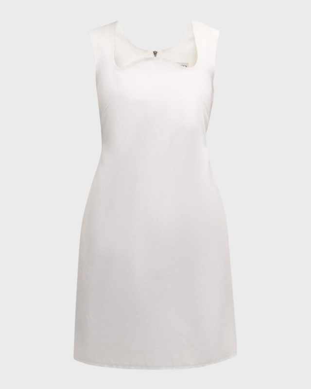Signature Curved-Neck Mini Dress