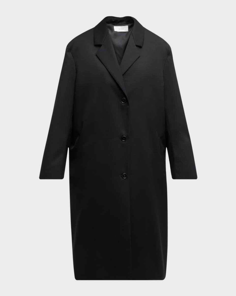 Cristal Single-Breasted Long Coat