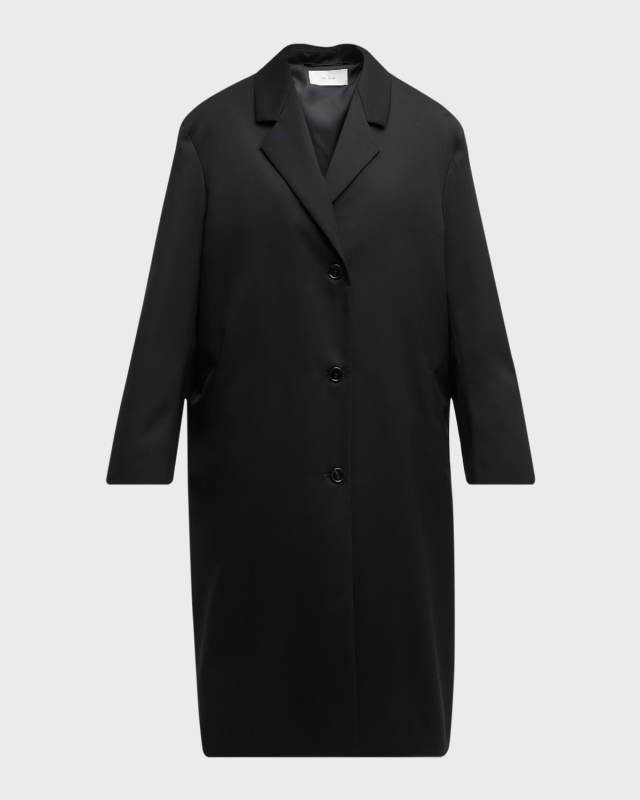 Cristal Single-Breasted Long Coat