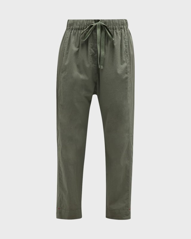 Draper Tapered Cotton Ankle Pants