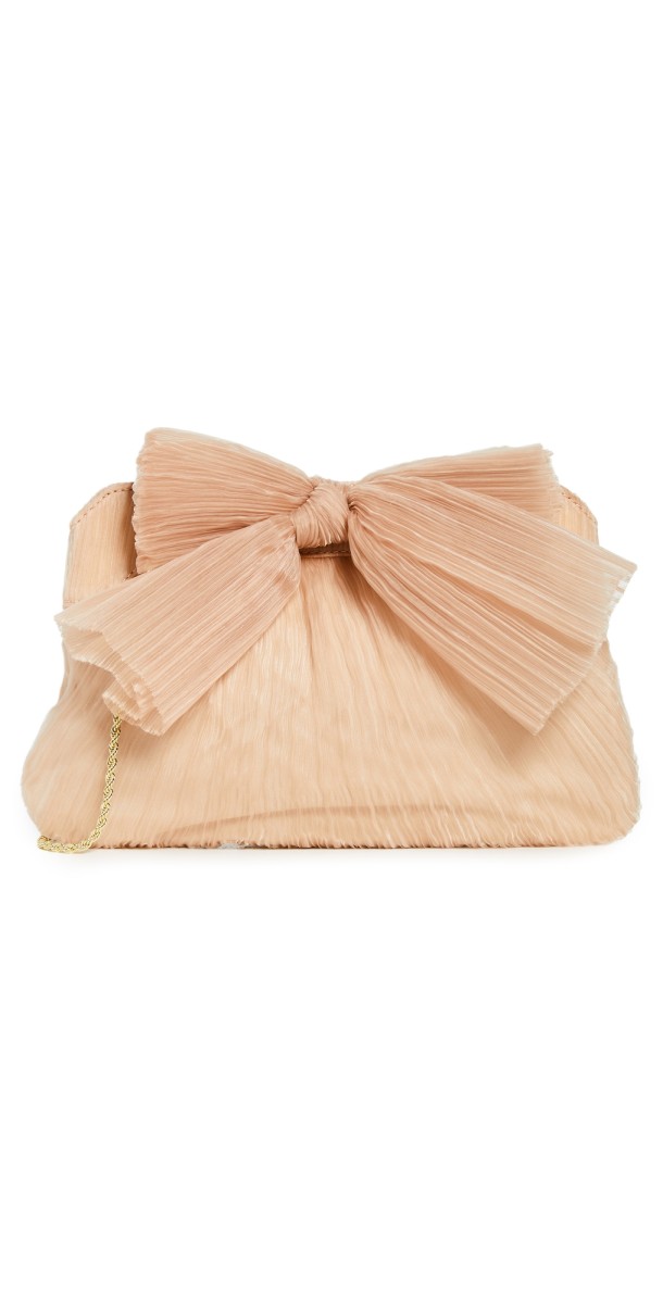 Loeffler Randall Rayne Pleated Frame Clutch with Bow Beauty
