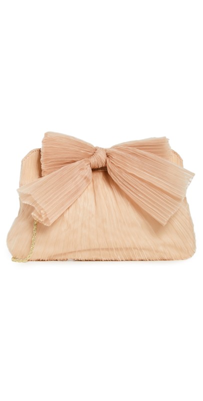 Loeffler Randall Rayne Pleated Frame Clutch with Bow Beauty