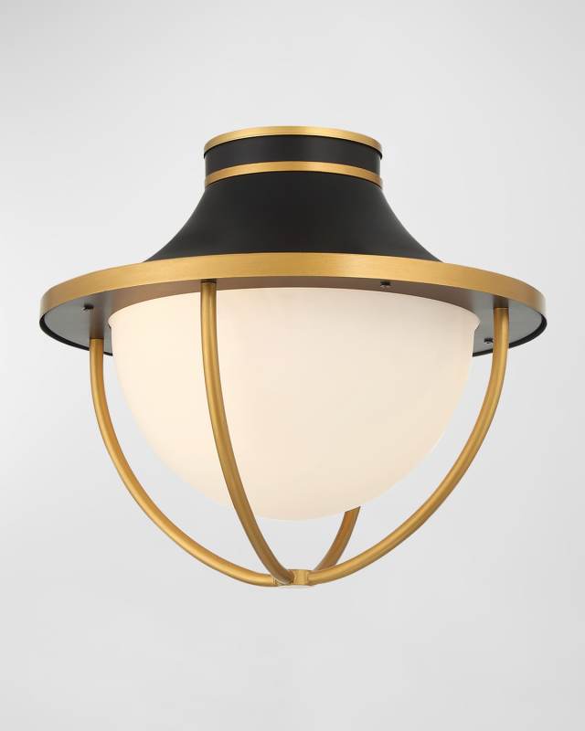 Atlas 2-Light Outdoor Semi-Flush Mount