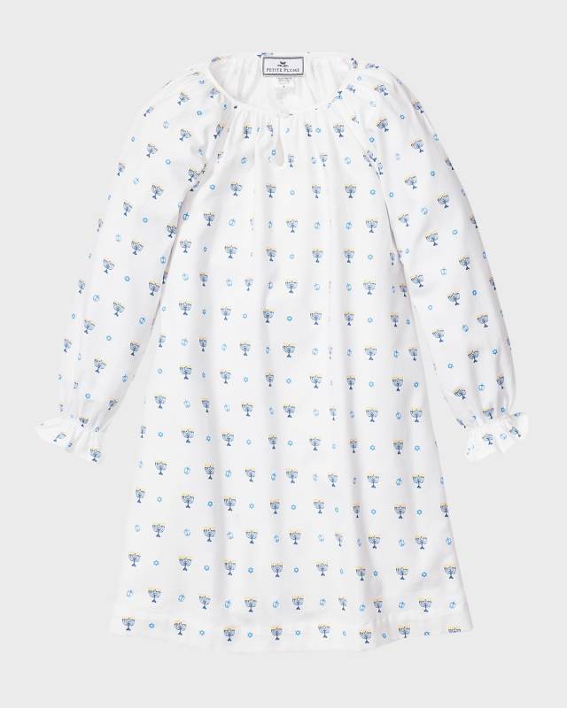 Girl's Hanukkah Delphine Nightgown, Size 6M-14