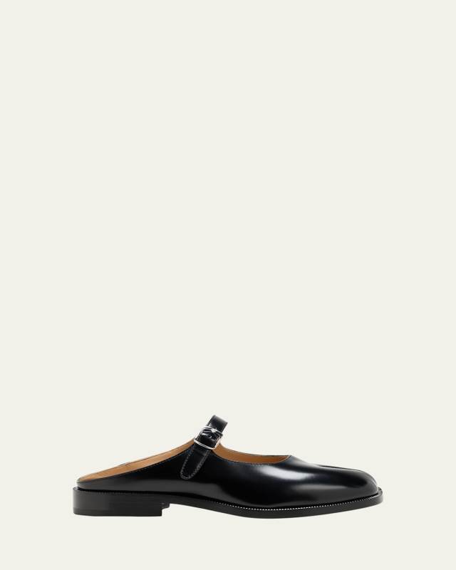 Calfskin Mary Jane Loafer Mules