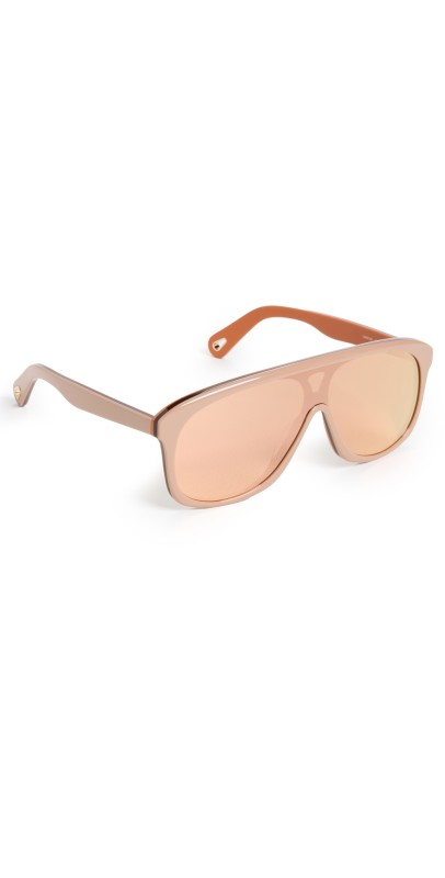 Chloe Aviator Sunglasses BEIGE-BEIGE-PINK