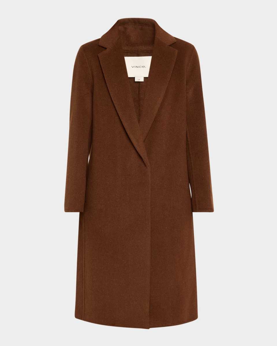 Classic Straight Wool-Blend Coat