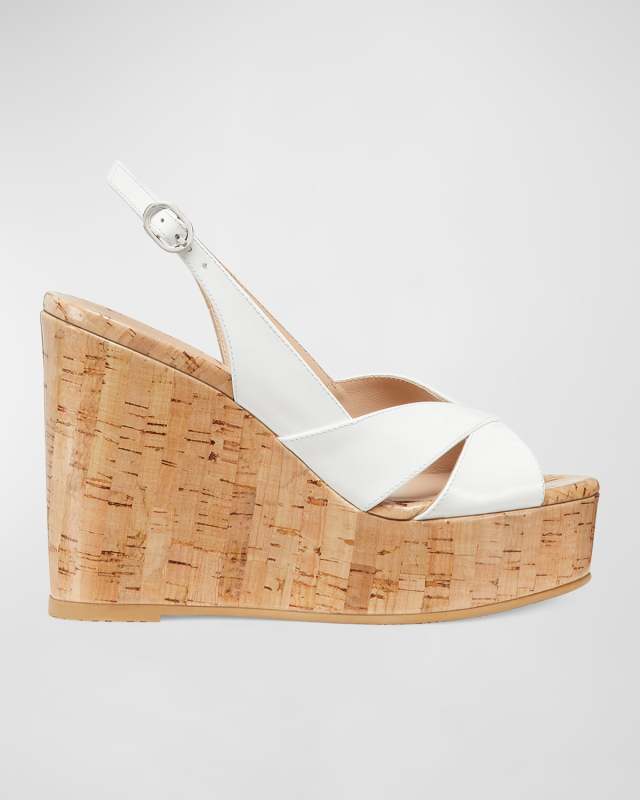 Carmen Patent Slingback Wedge Sandals