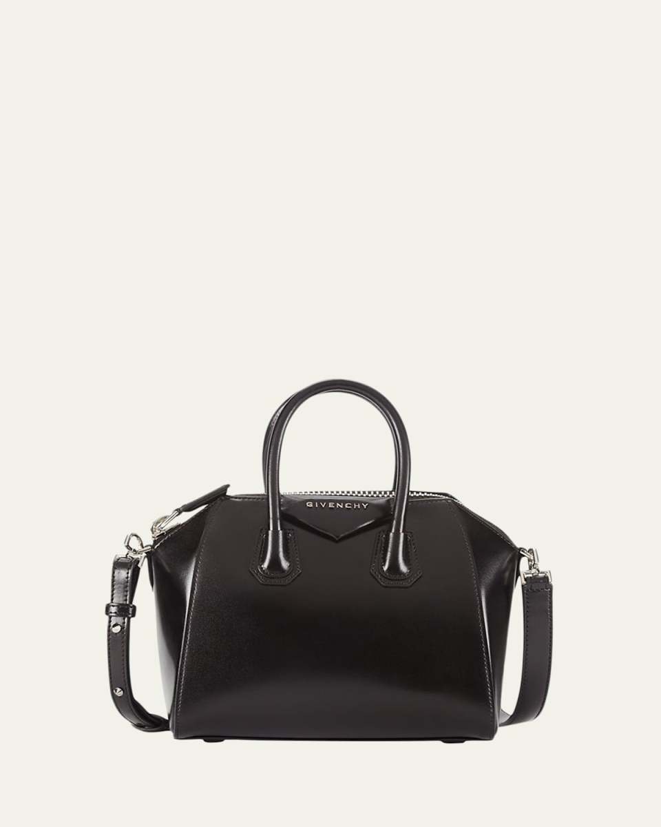 Antigona Mini Top Handle Bag in Box Leather