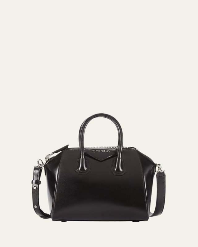 Antigona Mini Top Handle Bag in Box Leather