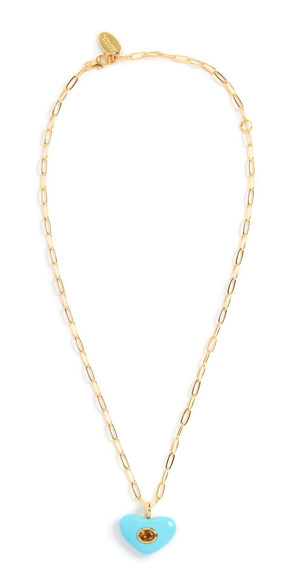 Lizzie Fortunato Martina Heart Necklace Blue