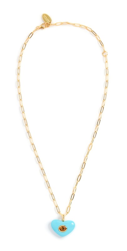 Lizzie Fortunato Martina Heart Necklace Blue
