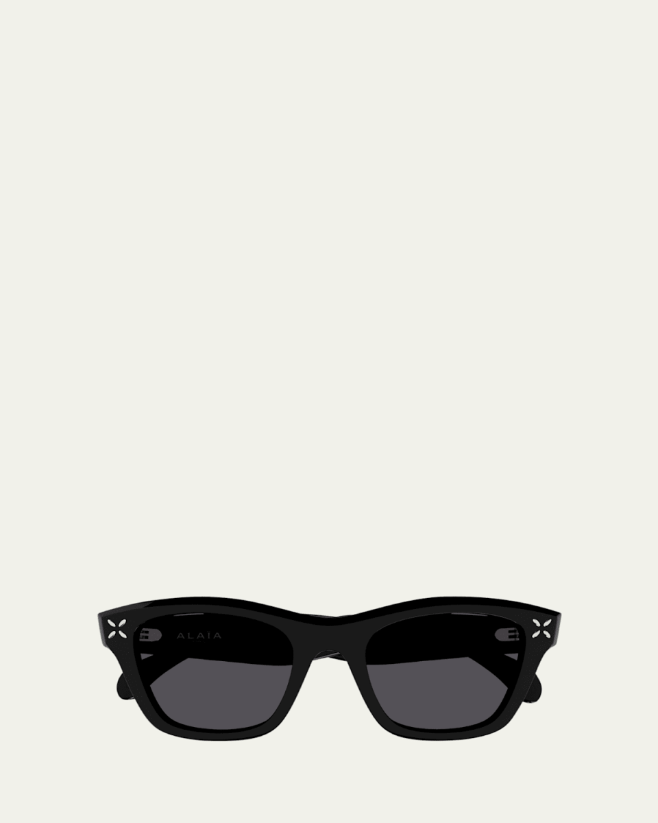 Embellished Rectangle Acetate Sunglasses