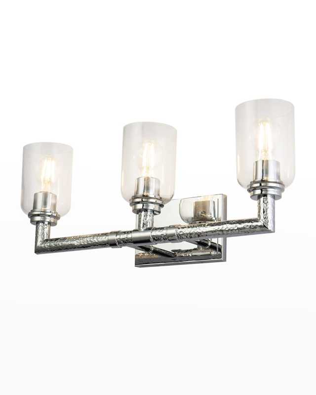 Rampart 3-Light Hammered Bath Vanity Light