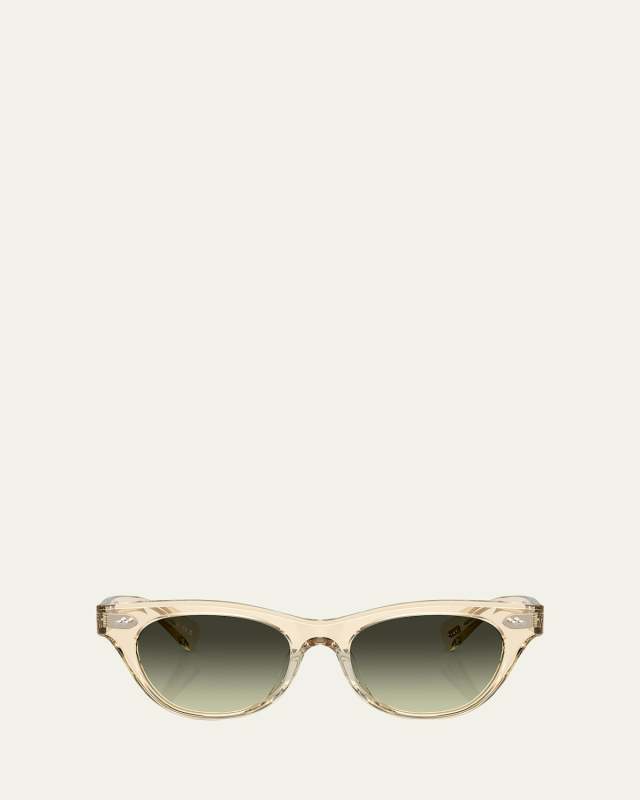 Avelin Gradient Acetate Butterfly Sunglasses