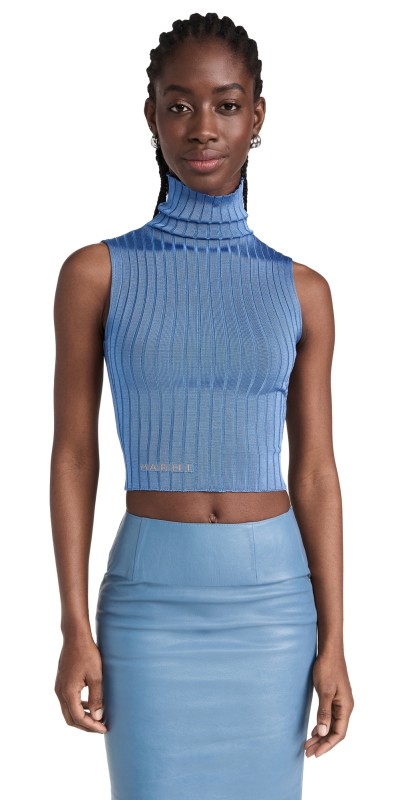 Marni Turtleneck Sleeveless Sweater Opal