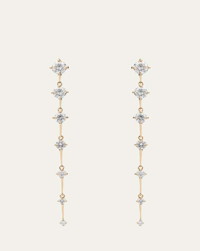 Sequence Medium Earrings with Diamonds