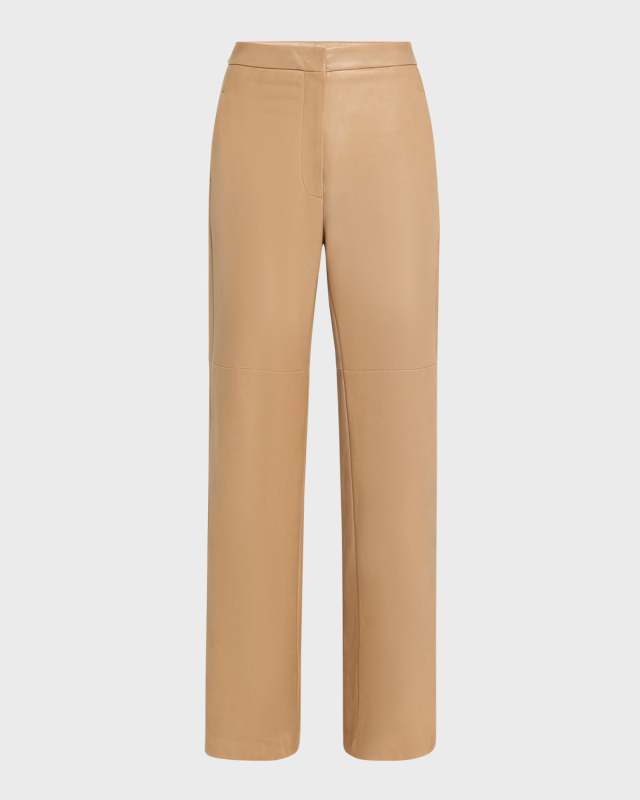 Getti Wide-Leg Leather Trousers