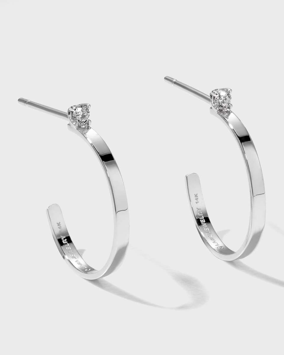 Solo Diamond Hoop Earrings