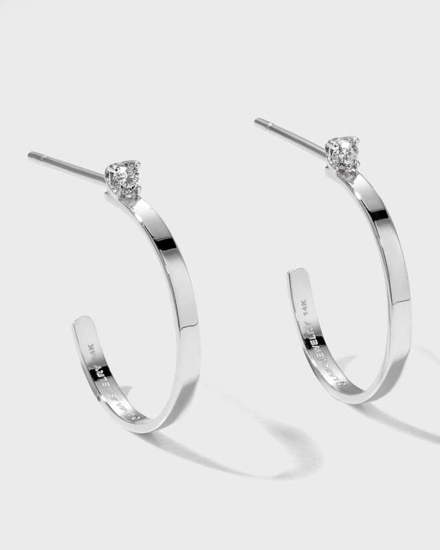 Solo Diamond Hoop Earrings