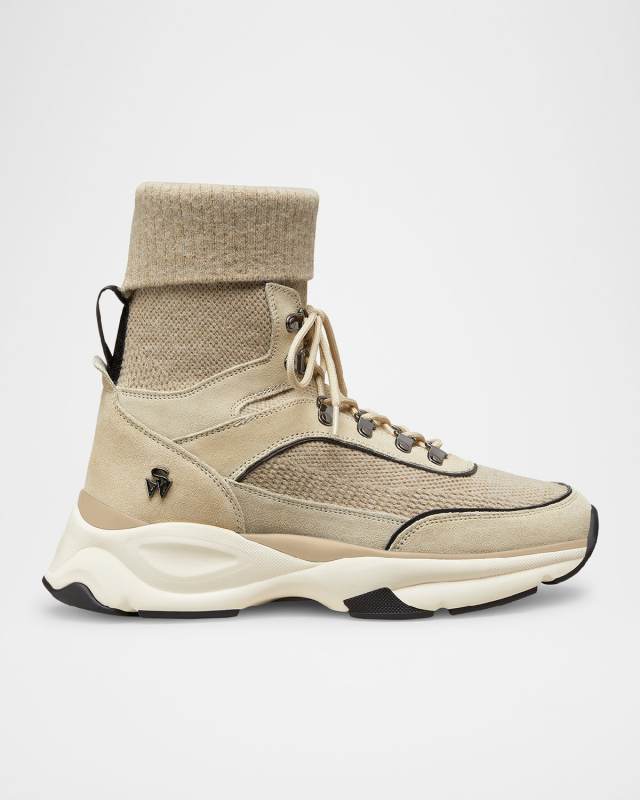 SW High-Top Leather Hiker Trainer Sneakers